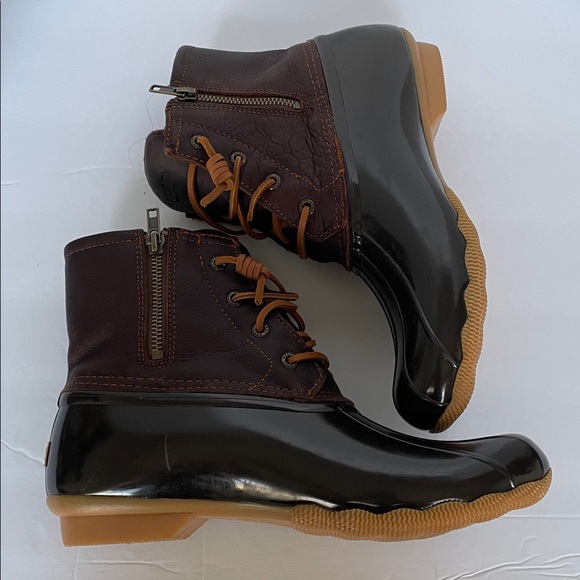 Sperry Women’s Brown Waterproof Rubber Duck Boots Size 10M - Picture 5 of 9